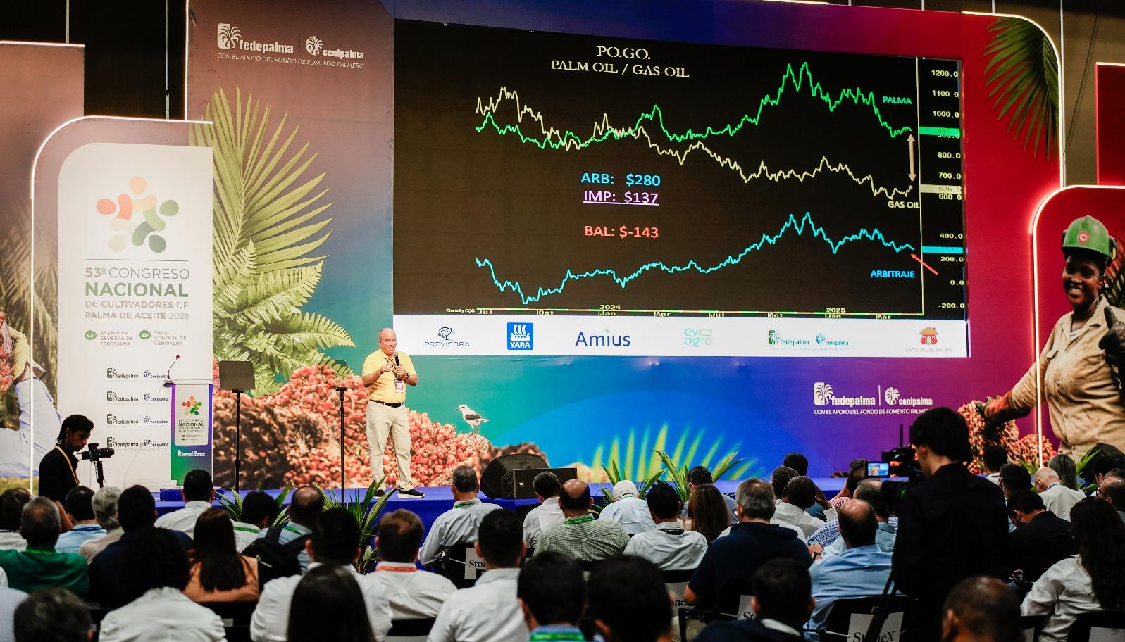 Albert Scalla, Senior Vice President Trading de StoneX Group Inc., durante Congreso de Fedepalma. 