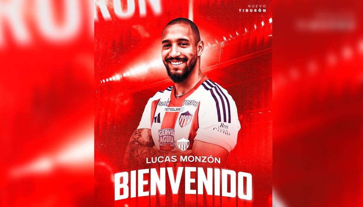 El anuncio oficial de Lucas Monzón como nuevo jugador del Junior.
