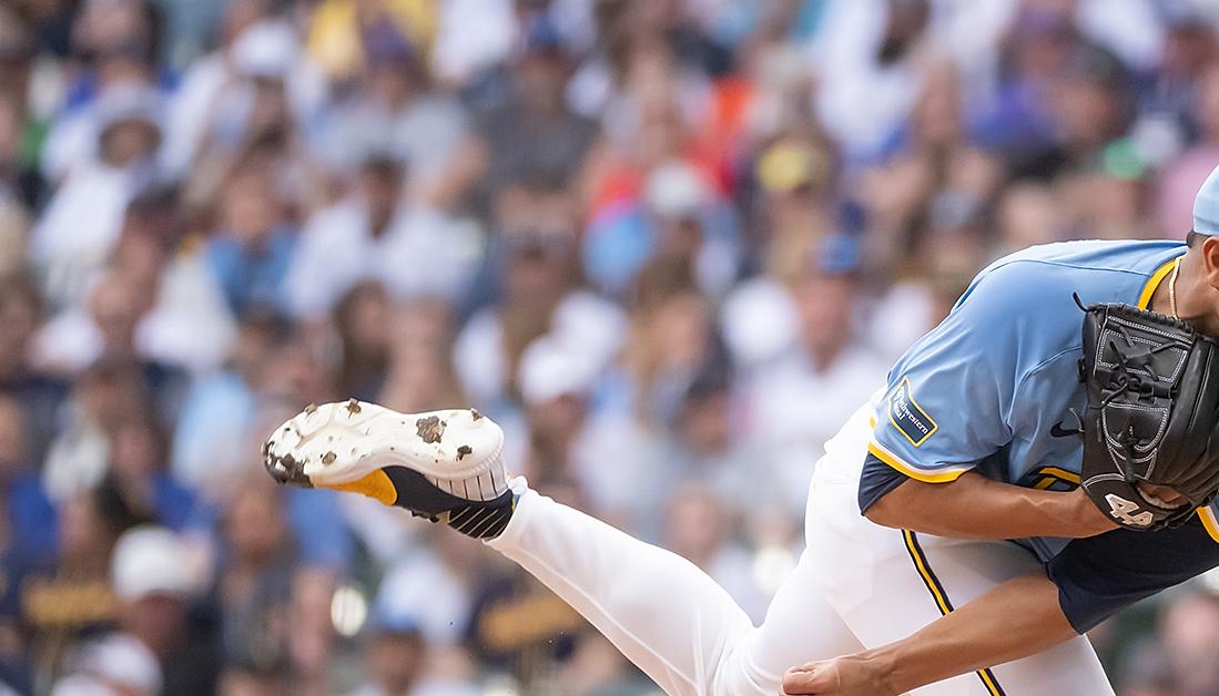 José Quintana durante su actuación contra los Padres de San Diego. 