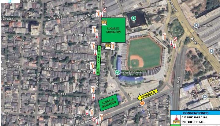 Los cierres viales de este sábado.