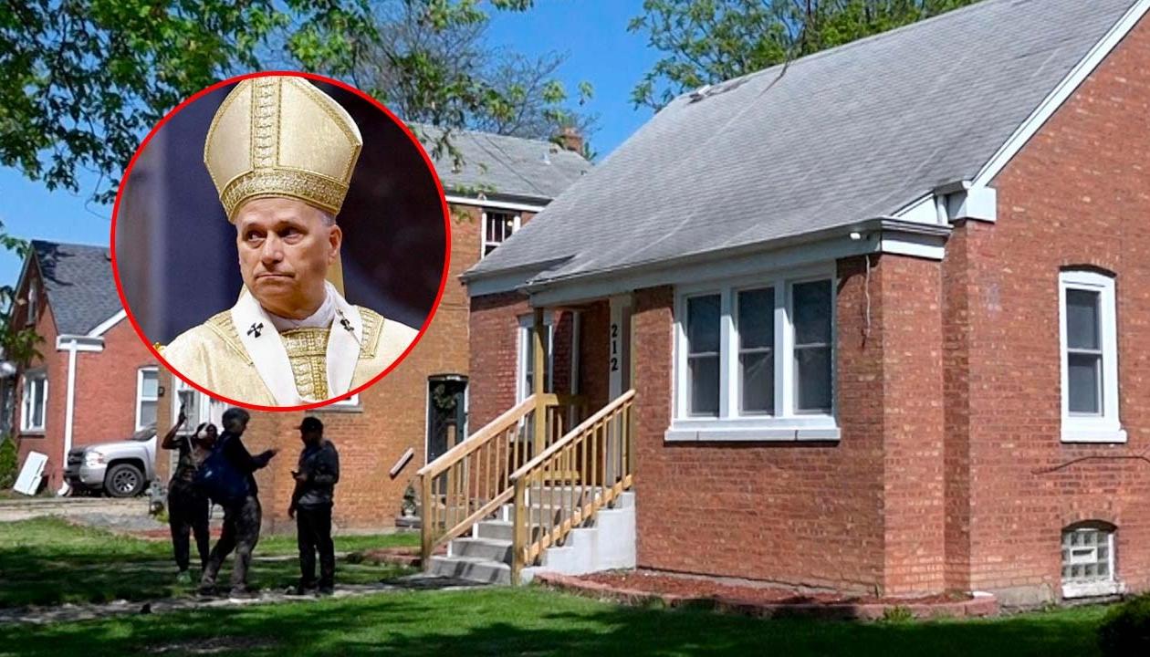 Casa donde el papa León XIV pasó sus primeros años en Dolton. 