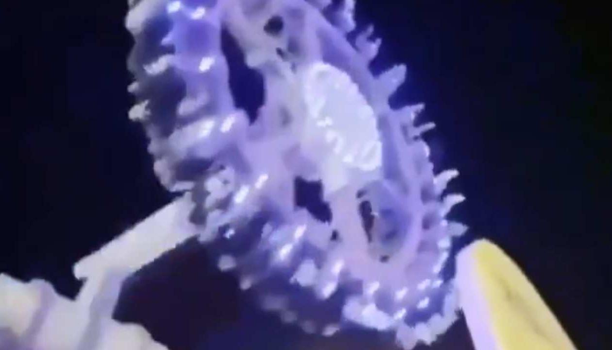 Momento en que se quebró brazo de la atracción mecánica.