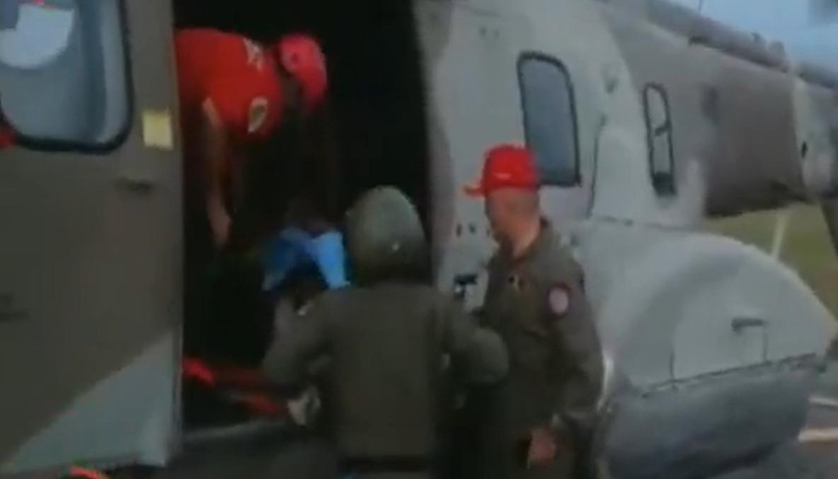 Momento del operativo de rescate.