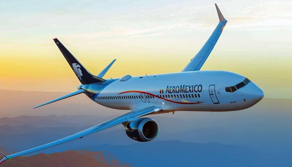 La aerolínea Aeroméxico, una de las perjudicadas. 