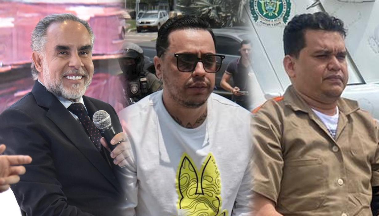 El Ministro Benedetti y los jefes de las bandas, alias ‘Castor’ y Digno Palomino.