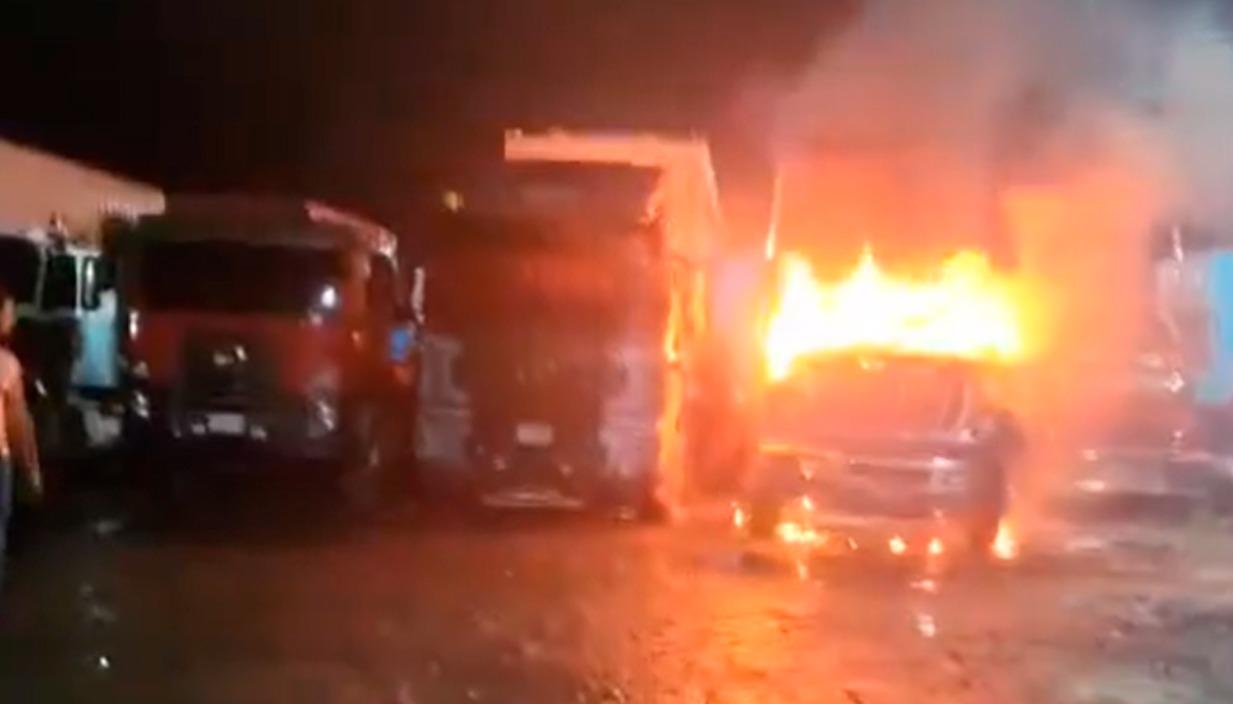 Tractomulas incineradas.