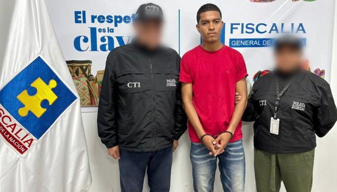 Juan David Rodríguez Ochoa fue capturado por el CTI de la Fiscalía. 