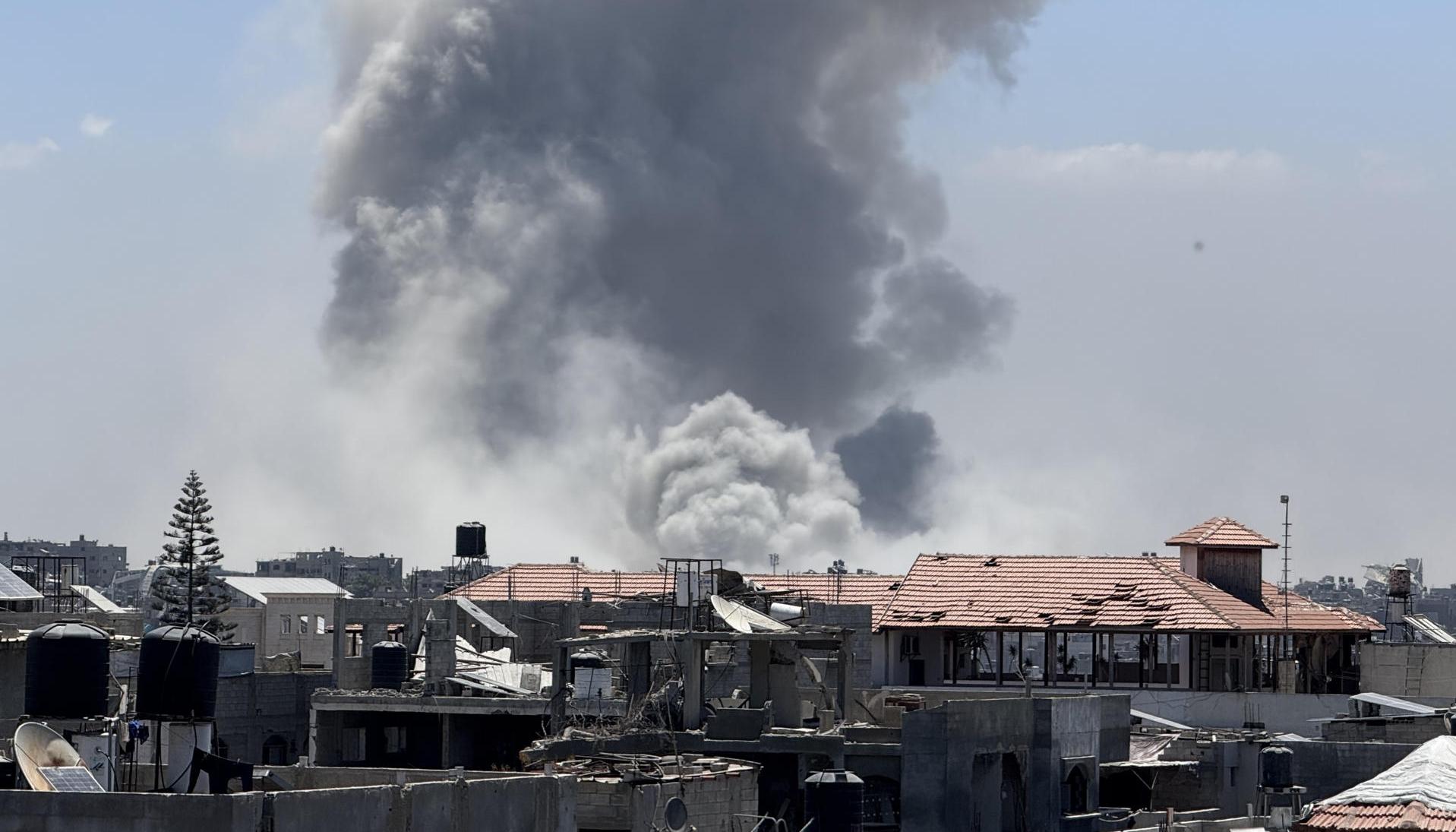 Ciudad de Gaza tras un ataque del Ejército israelí.