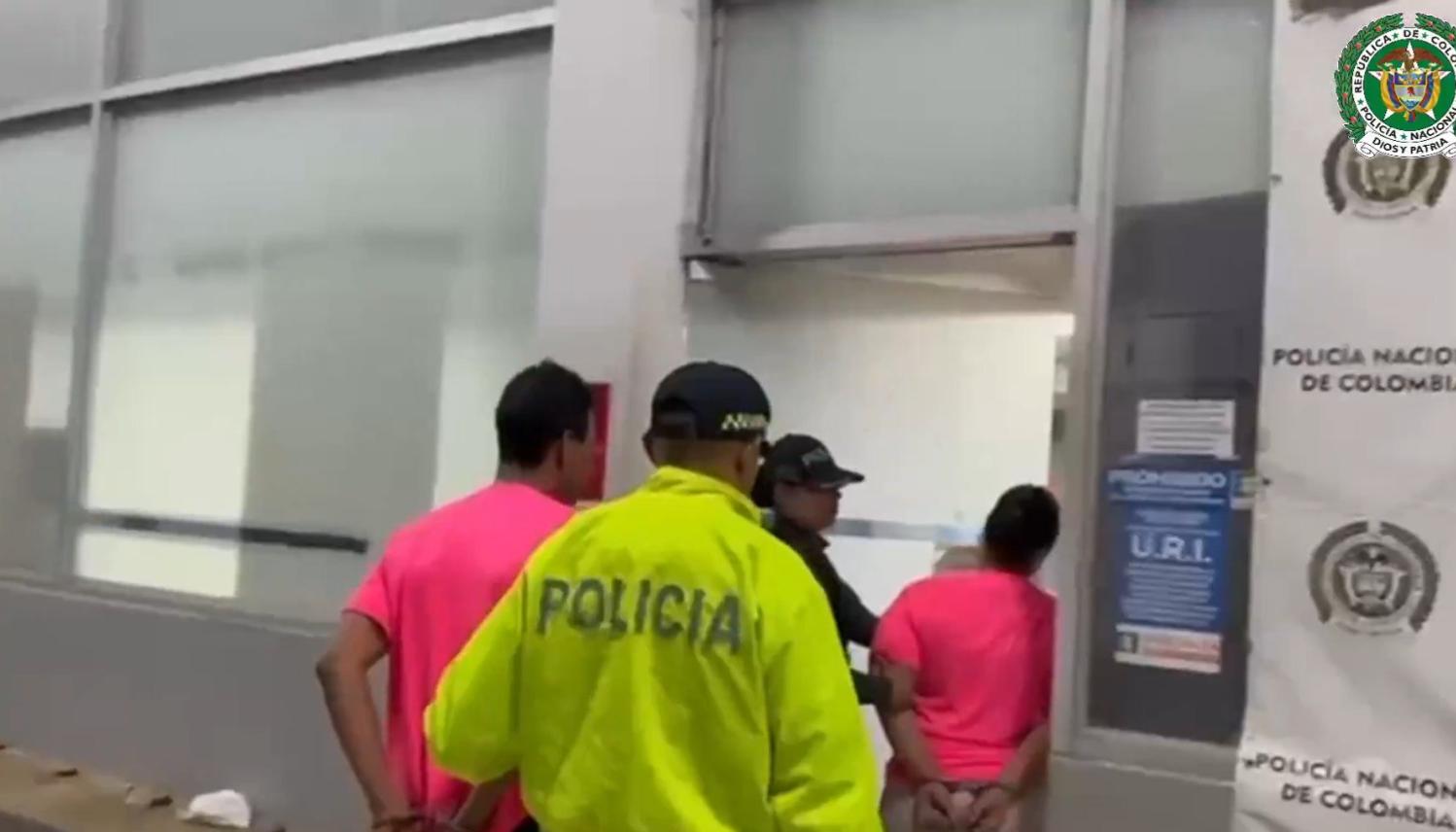 Los capturados fueron trasladados a la URI de la Fiscalía. 