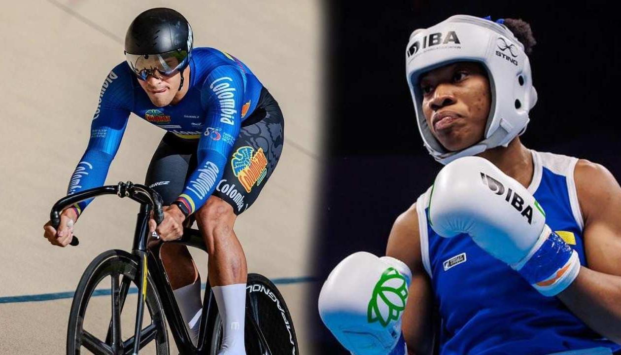 Los deportistas Cristian Ortega y Angie Valdés.