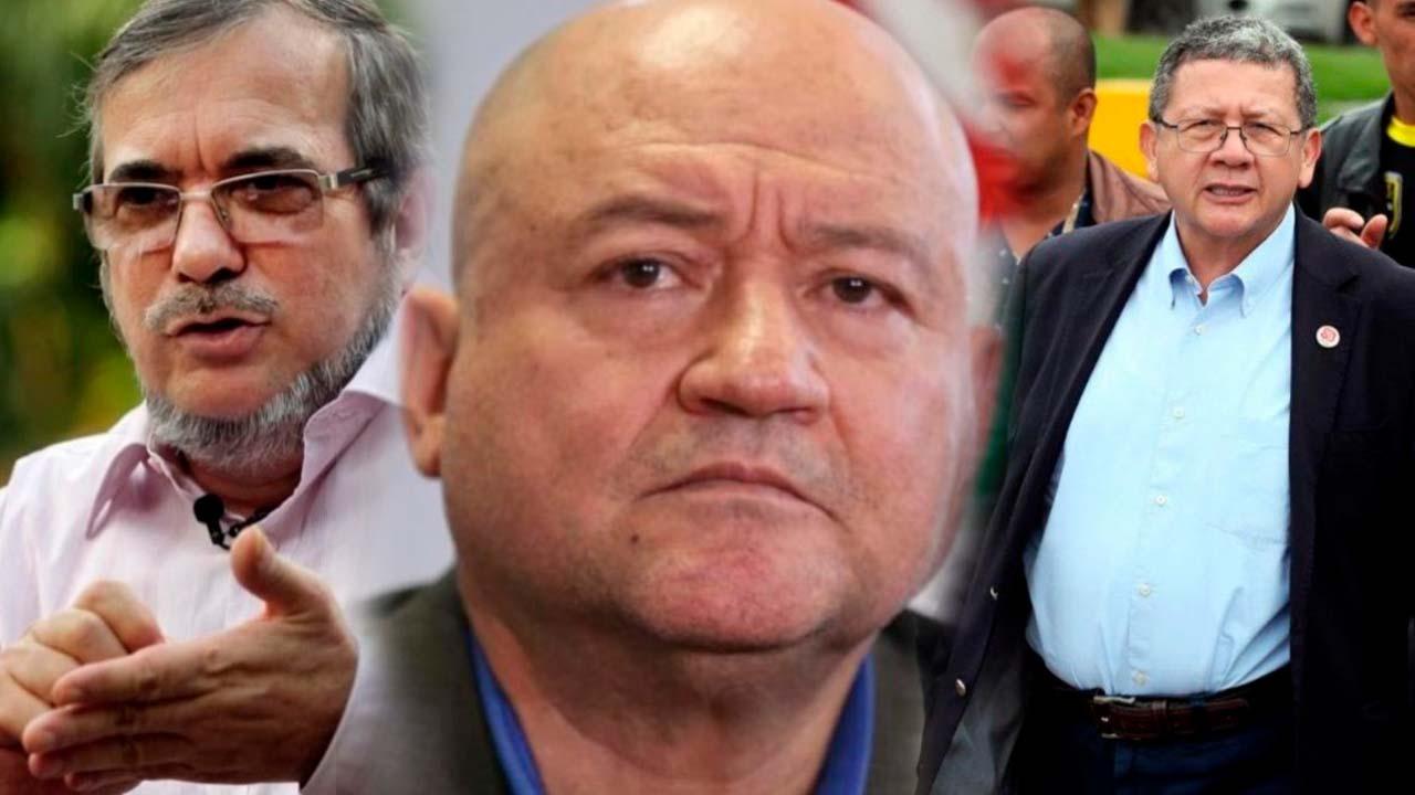 Rodrigo Londoño, y los senadores Julián Gallo y Pablo Catatumbo.