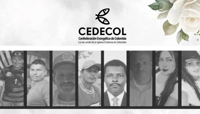 Las ochos personas cristianas y líderes sociales que fueron asesinados. 