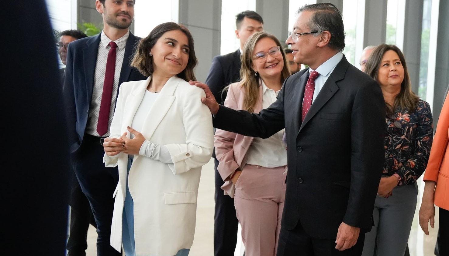 Laura Sarabia y el Presidente Gustavo Petro.