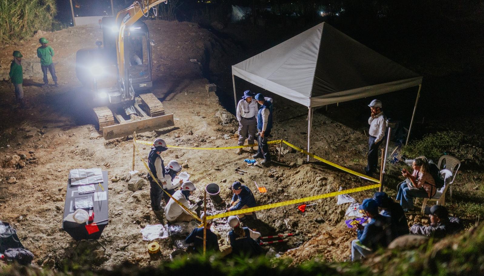 Exhumación en La Escombrera, en Medellín. 