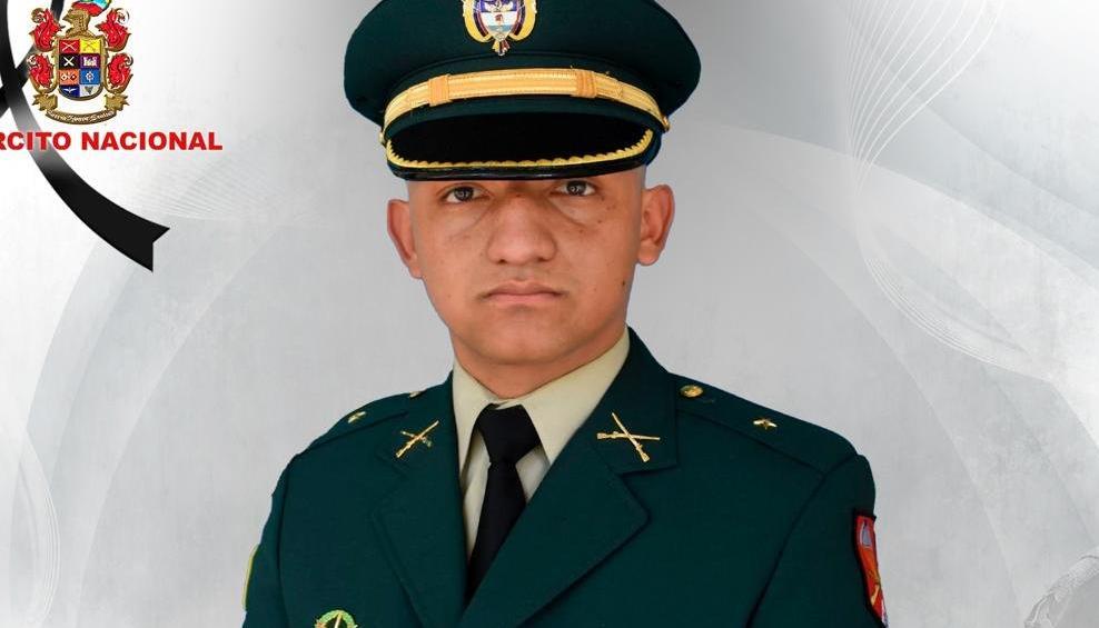 Subteniente Jhonatan Monsalve Moreno, asesinado en el atentado.