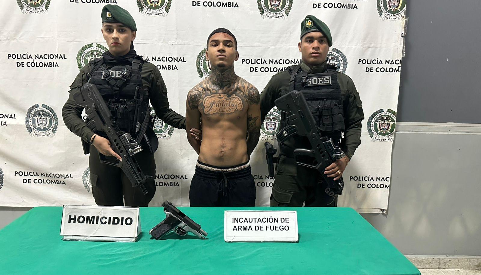 Alias 'Jonás', de 22 años, uno de los presuntos sicarios.