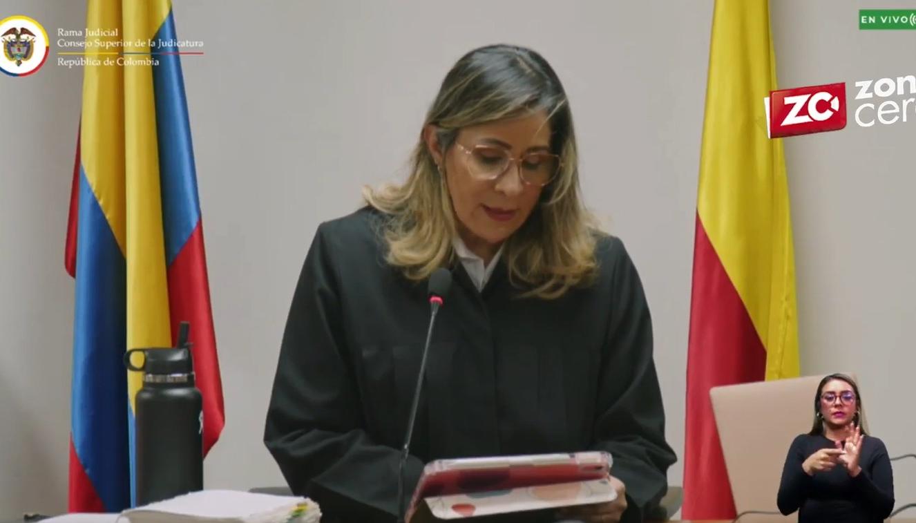 Jueza Sandra Liliana Heredia.