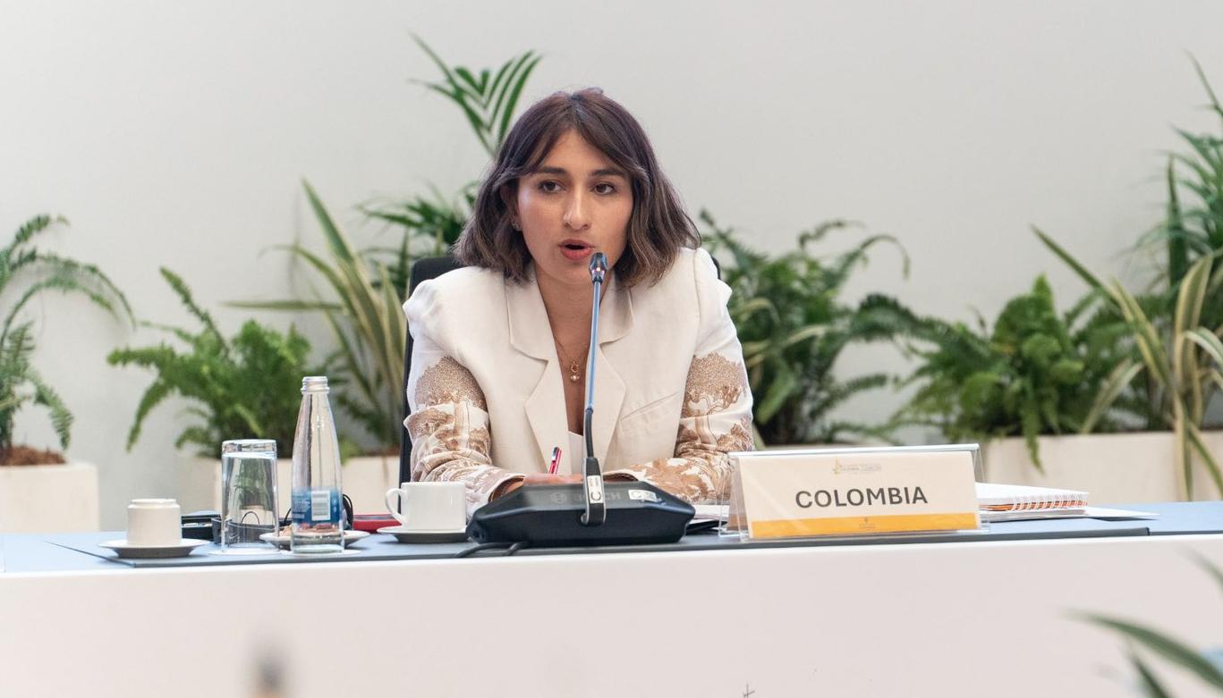 La canciller saliente, Laura Sarabia.