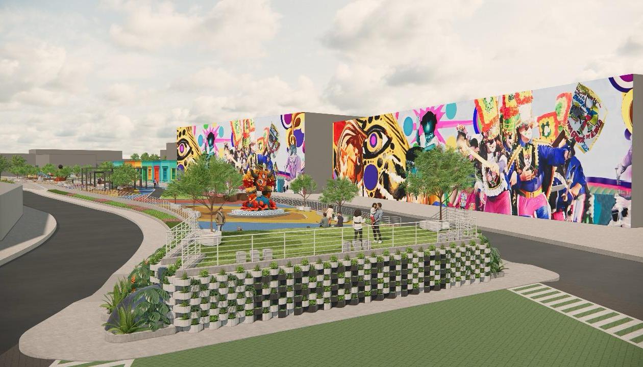 Render del nuevo parque que se construirá en el Malecón de Rebolo.