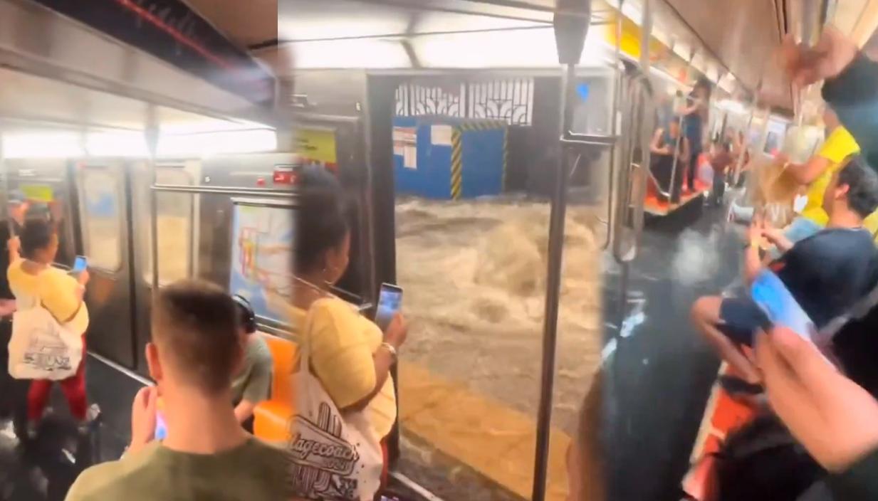 Inundaciones en el Metro de Nueva York.