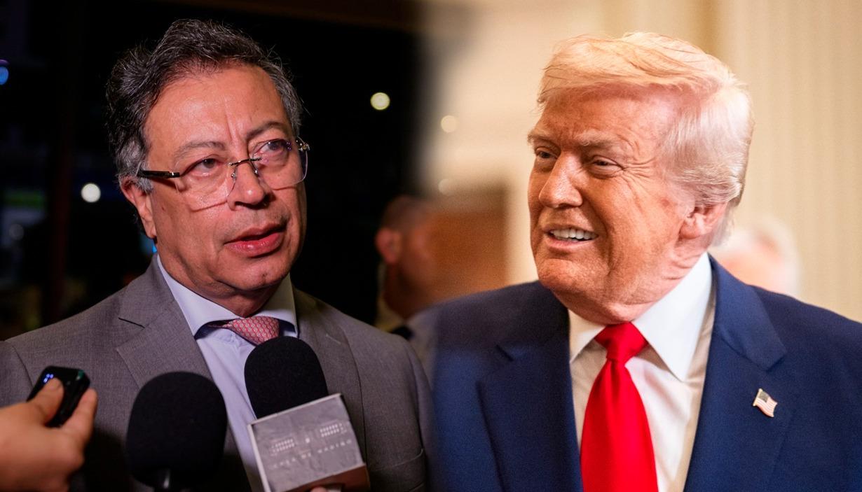 Presidente de Colombia, Gustavo Petro y de EE.UU., Donald Trump. 