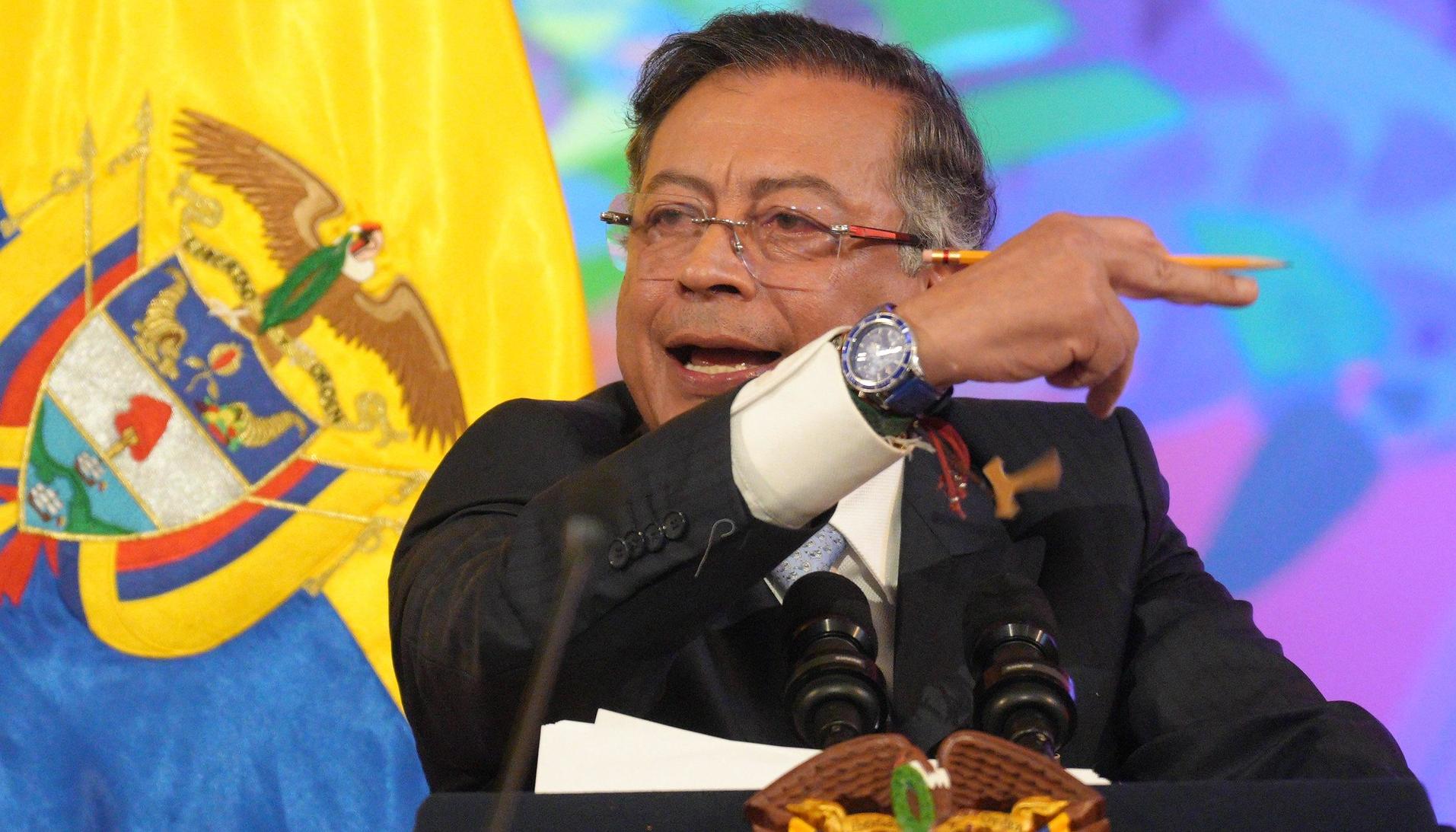 Presidente Petro durante su discurso del 20 de Julio en el Congreso. 