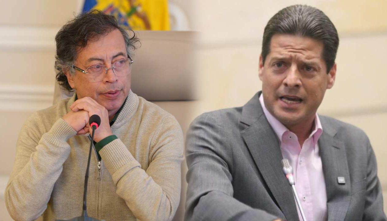 El Presidente Gustavo Petro y el senador Mauricio Gómez.