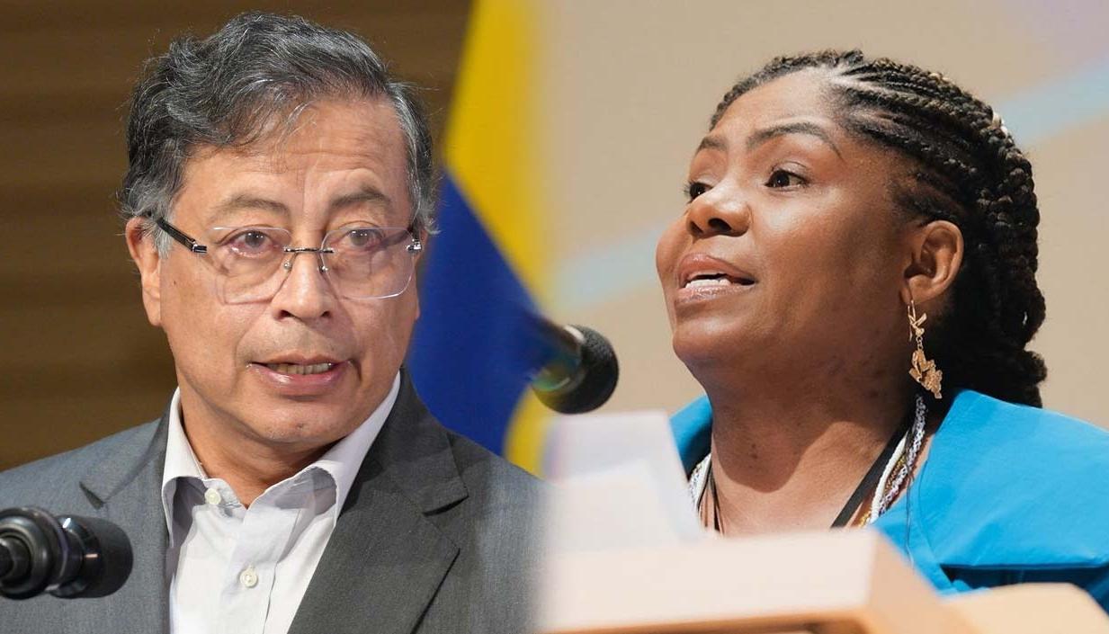 Presidente Gustavo Petro y su Vicepresidenta Francia Márquez. 