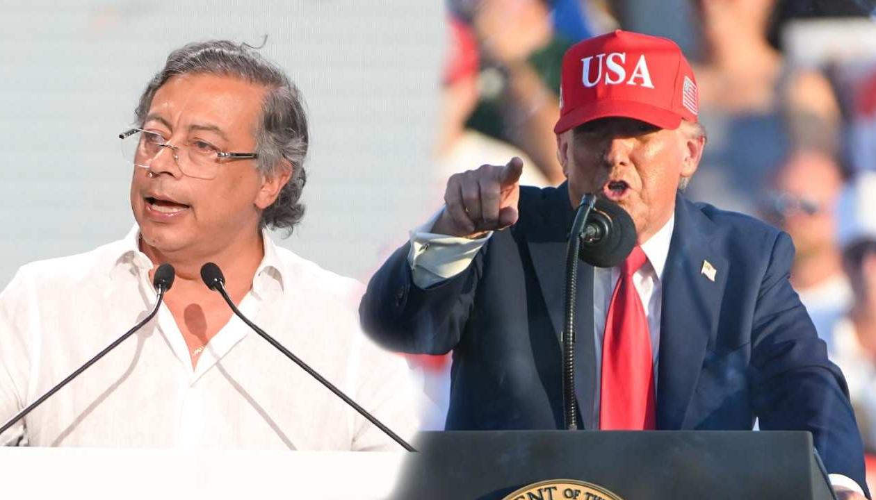 El Presidente Gustavo Petro y Donald Trump.