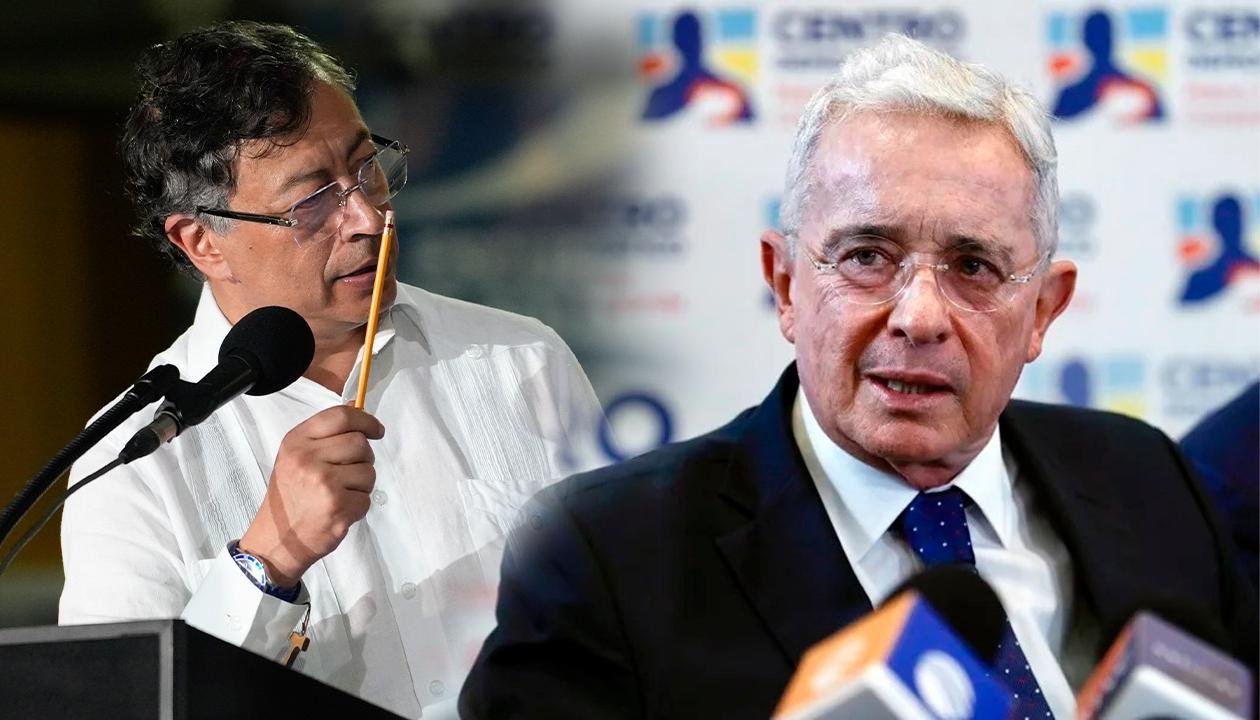 Gustavo Petro y Álvaro Uribe Vélez.
