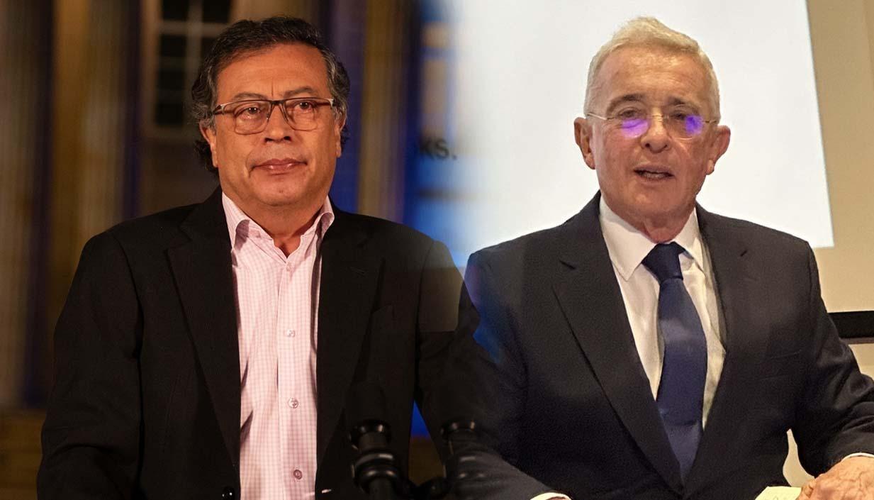 Gustavo Petro y Álvaro Uribe Vélez.