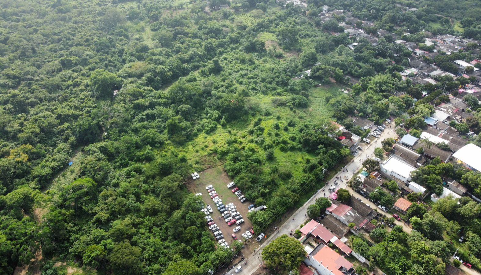 Zona donde se construirá la Plaza Gastronómica y Cultural del Pastel en Pital de Megua (Baranoa).