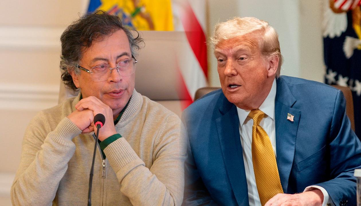 Presidentes Gustavo Petro y Donald Trump. 