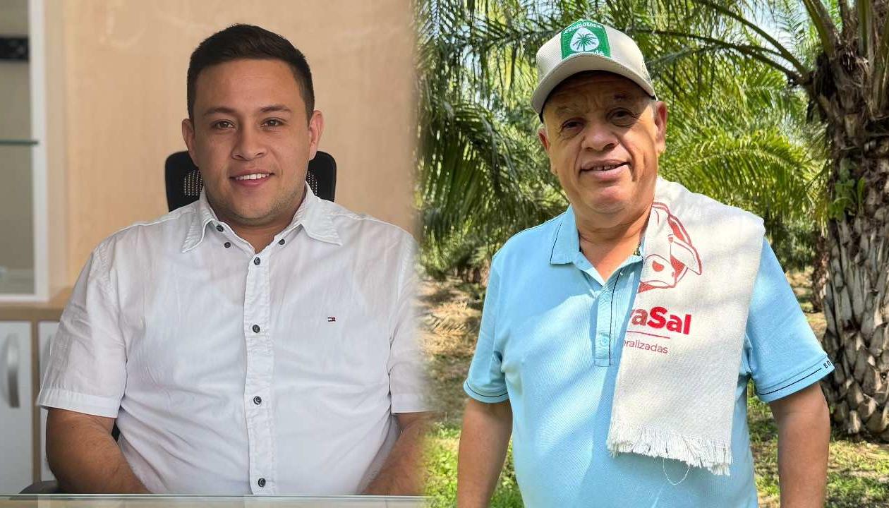 Los alcaldes de Hatonuevo, Hassan David Palmezano Romero, y Distracción, Jacob Arnaldo Brito Brito.