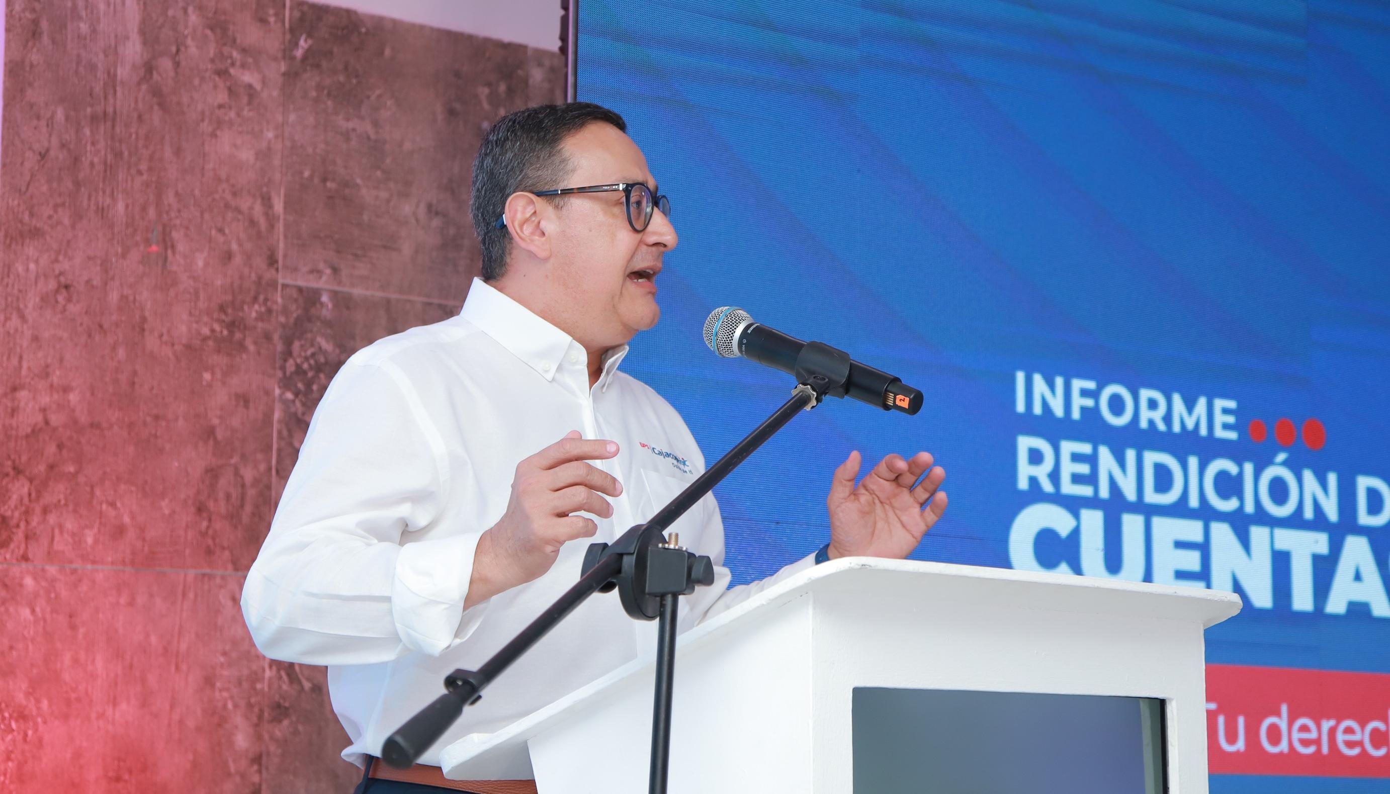 El gerente general de Cajacopi EPS, Roberto Solano Navarra.