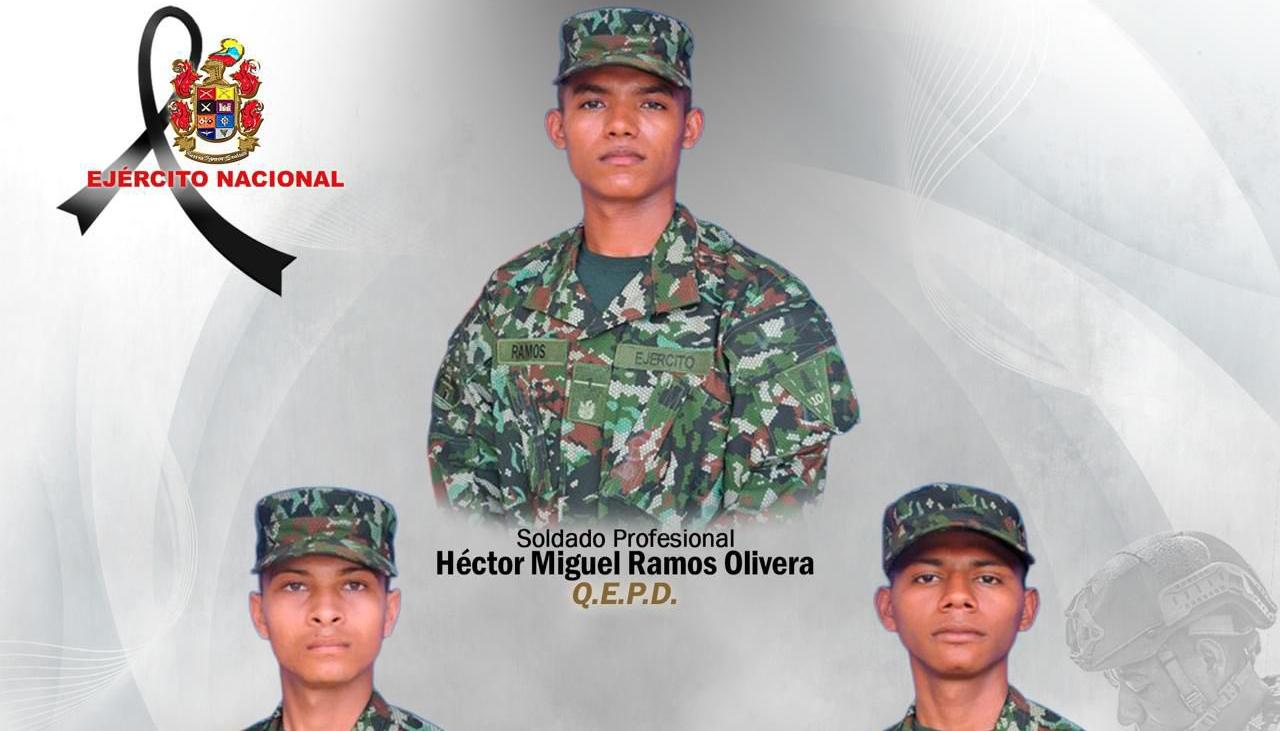 Los militares asesinados tras el ataque.