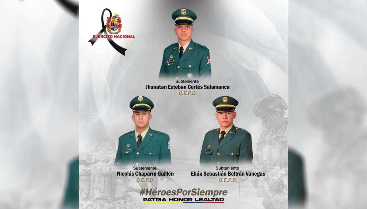 Subtenientes fallecidos.