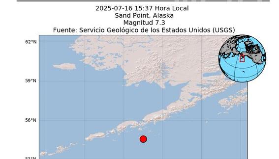 El sismo tuvo epicentro en la costa de Alaska. 