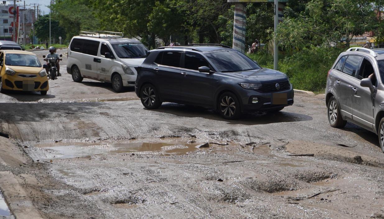 Así se encuentra la Circunvalar, a la altura del barrio Nuevo Éxito, en Soledad. 