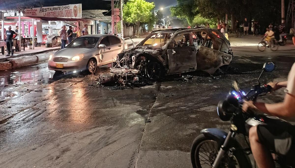 Así quedaron los dos vehículos.