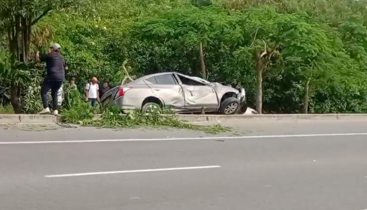 El vehículo implicado en el accidente. 