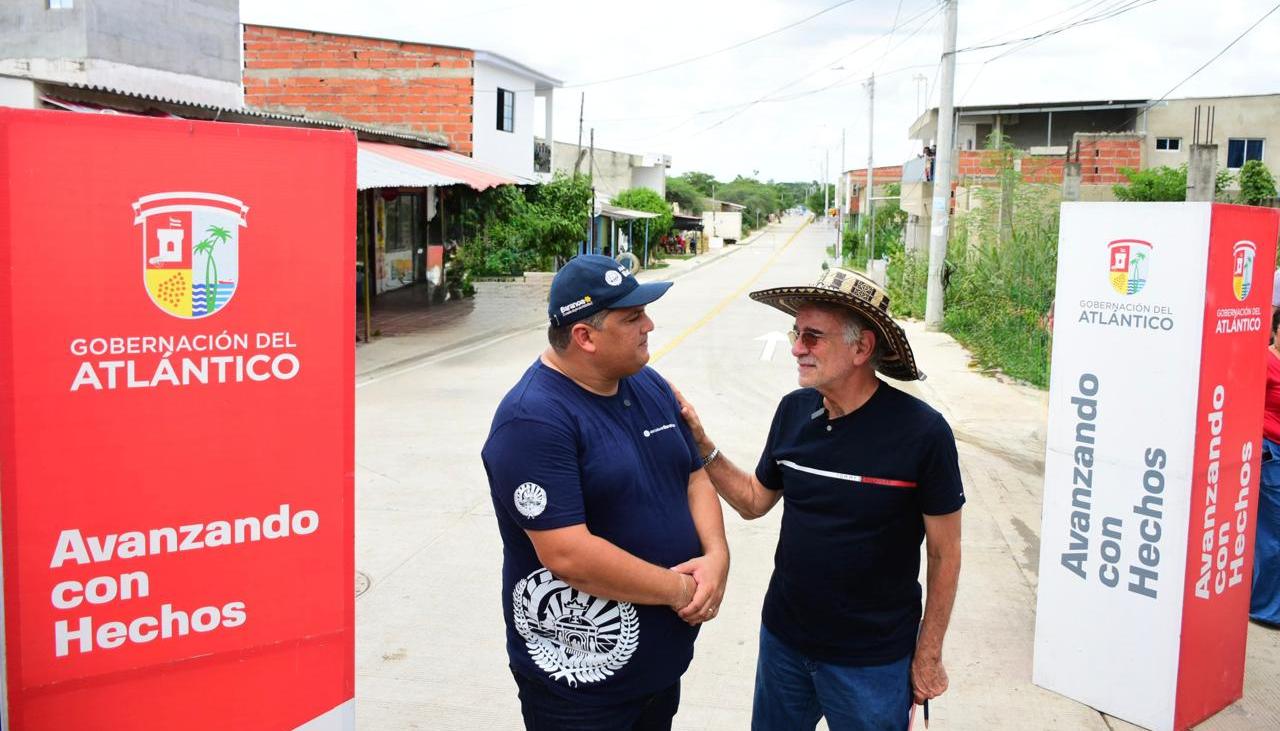 El alcalde de Baranoa, Edinson Palma, y el Gobernador Eduardo Verano.
