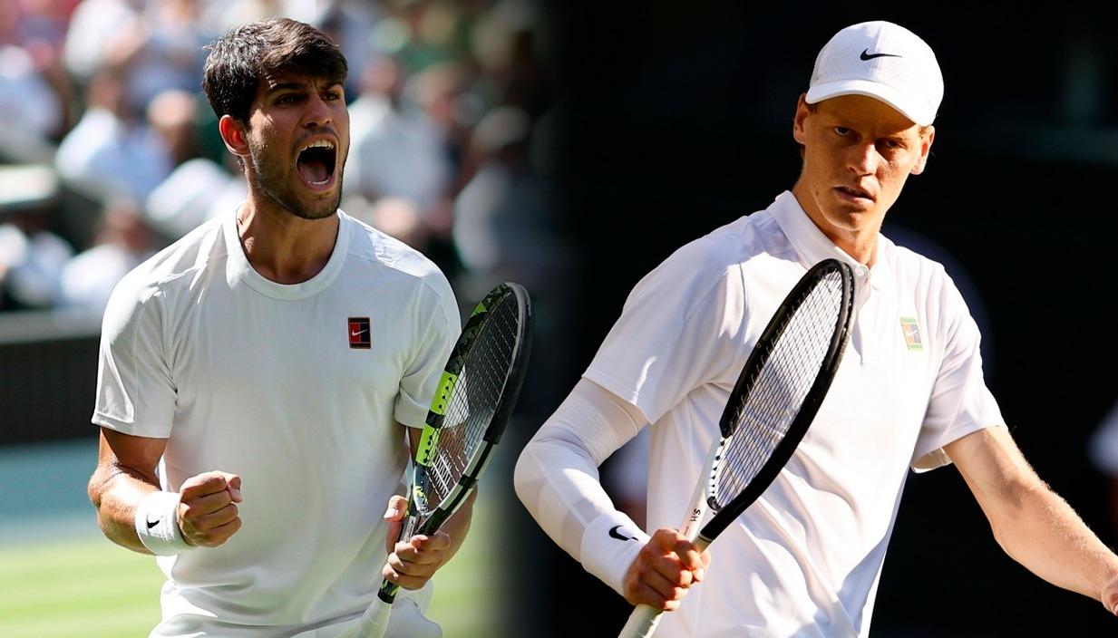 Carlos Alcaraz y Jannik Sinner jugarán el domingo la final de Wimbledon.