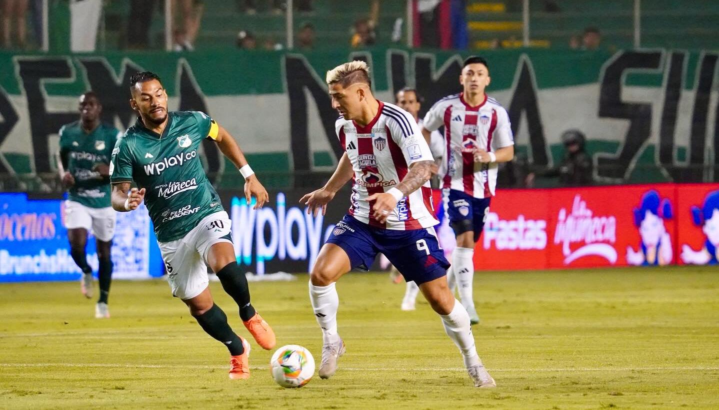 El paraguayo Guillermo Paiva durante el partido contra Deportivo Cali. 
