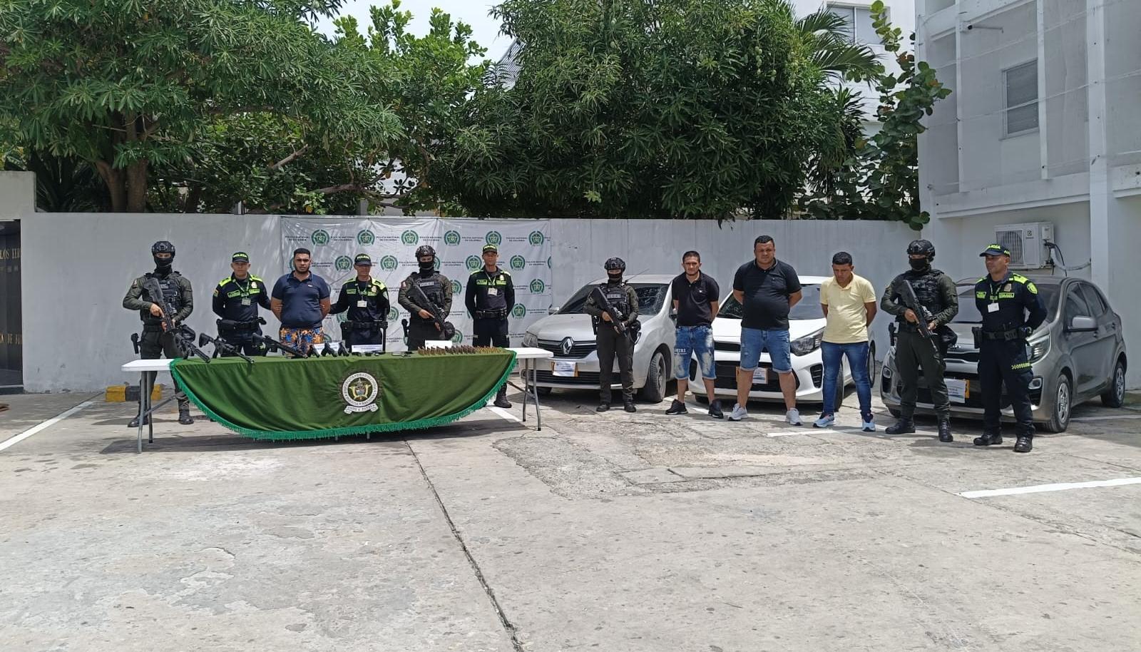 Julio Orlando Hugueth, Davier Eduardo Ramírez, Oscar Javier Vaquiro y Pedro Pablo Ochoa. 