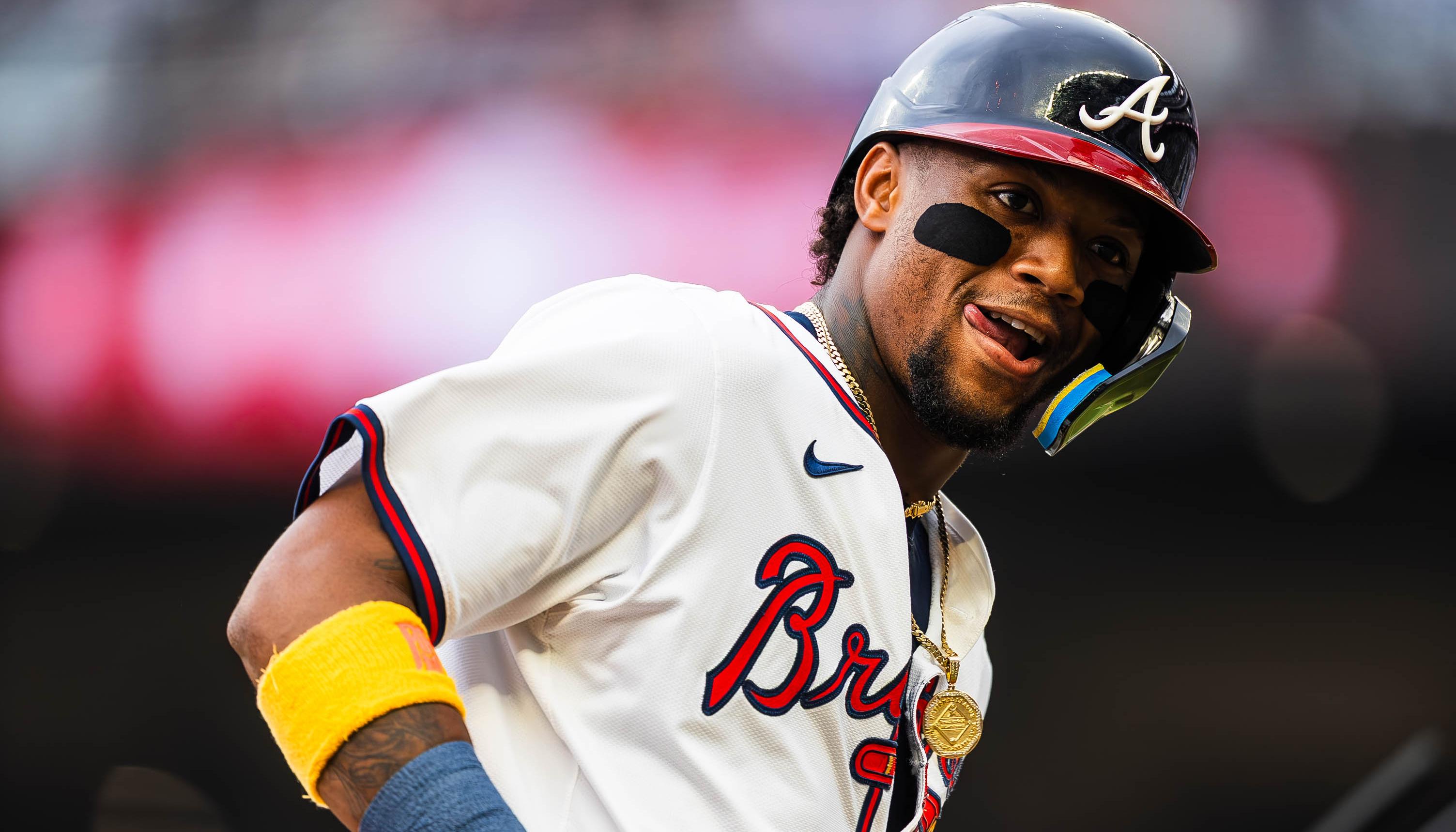 El venezolano Ronald Acuña Jr. participante en el Derby de Jonrones. 