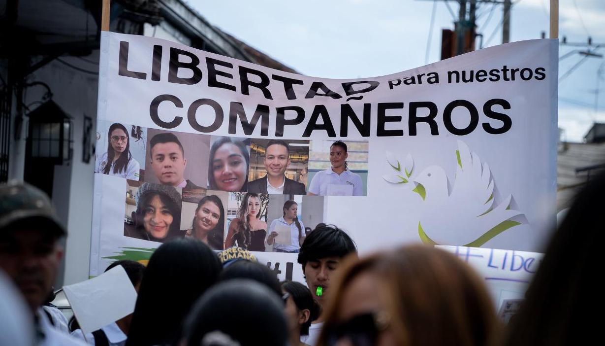 Funcionarios secuestrados en el Cauca.