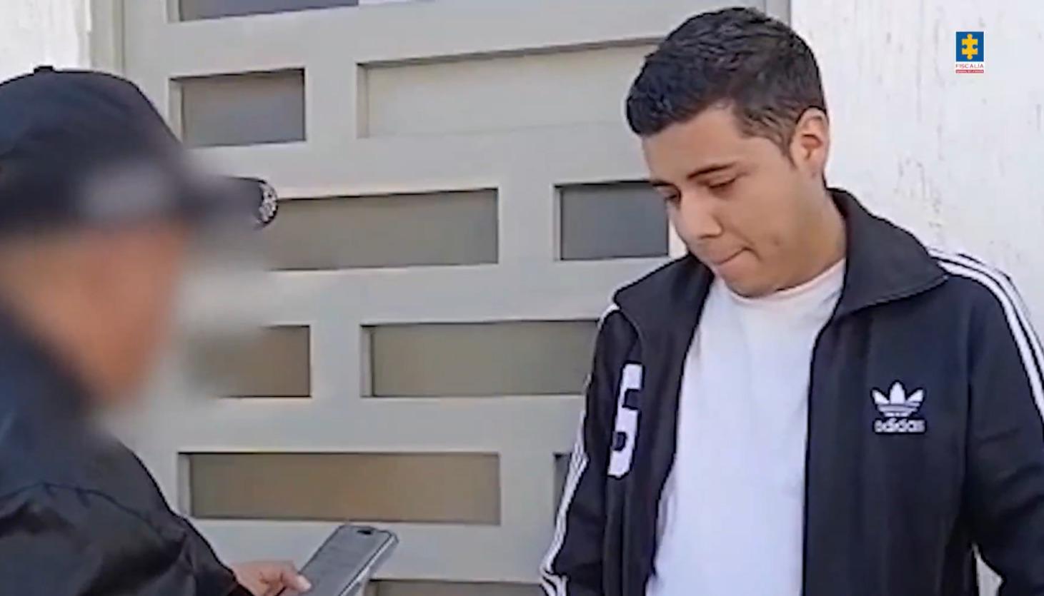 Óscar Santiago Gómez Leal, al momento de su captura.