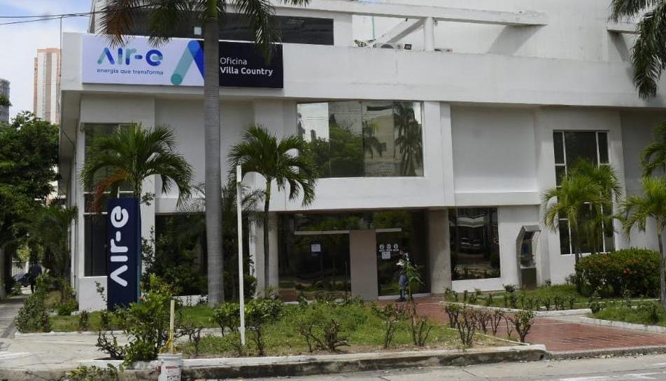 Fachada de la oficina de Air-e en Villa Country, en Barranquilla.