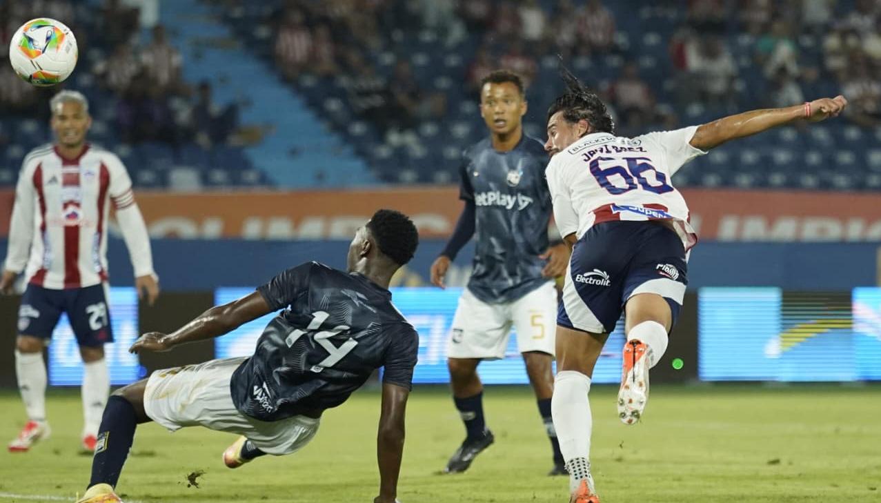 Cabezazo de Javier Báez para el gol.